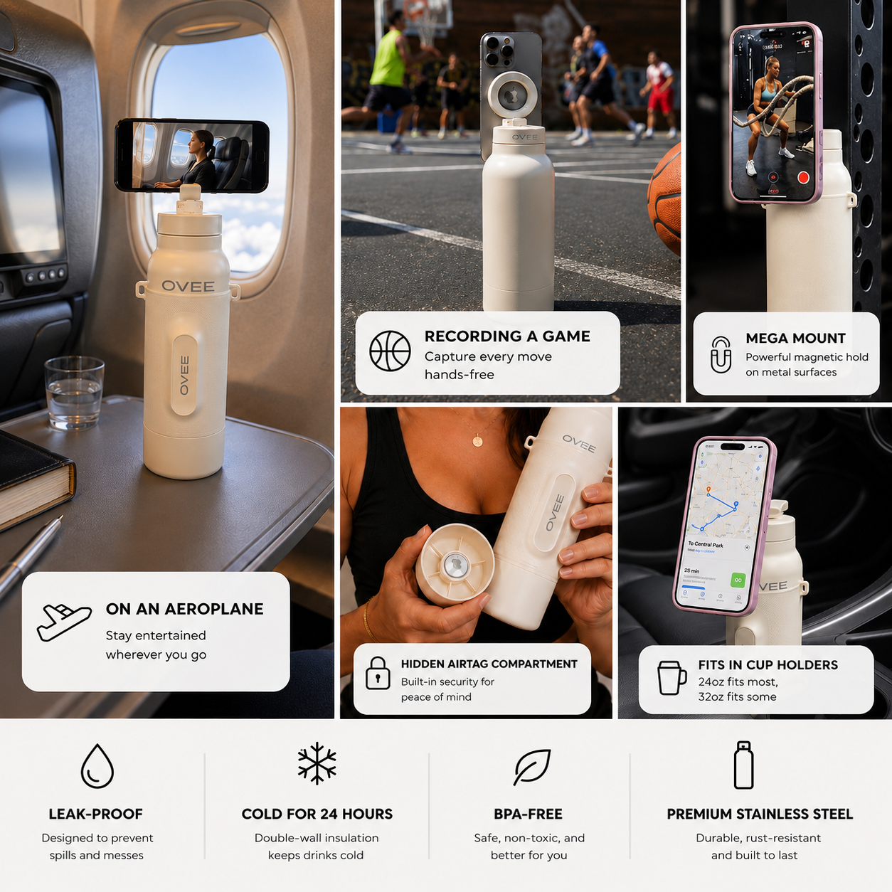 OVEE Magnetic Water Bottle